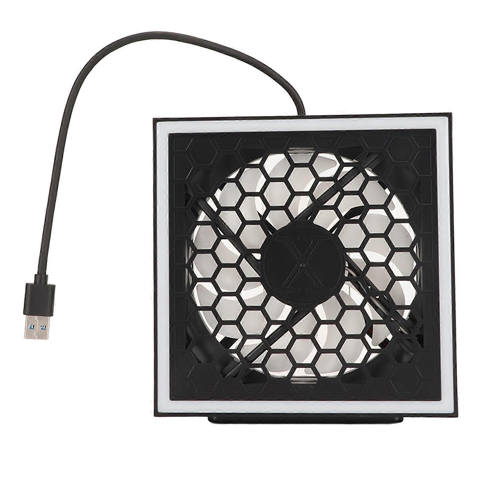 Console Top Fan 3 Speed 7 Lighting Modes Top Cooling Fan with RGB LED USB 3.0 USB 2.0 Port for Xbox Series X