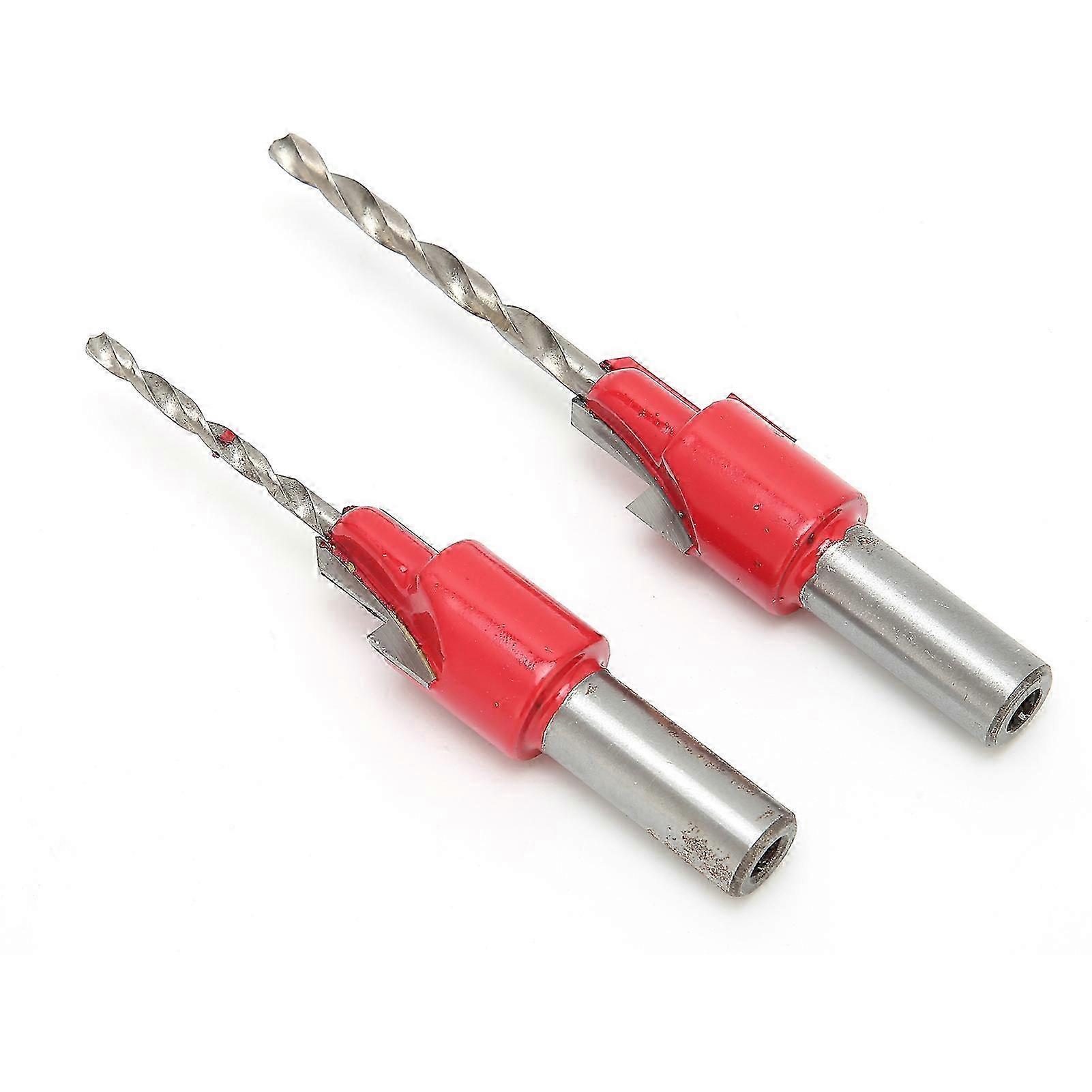2Pcs Countersink Drill Bit Aircraft Type Hole Taper Counterbore Screw Bit Alloy Hand Tools