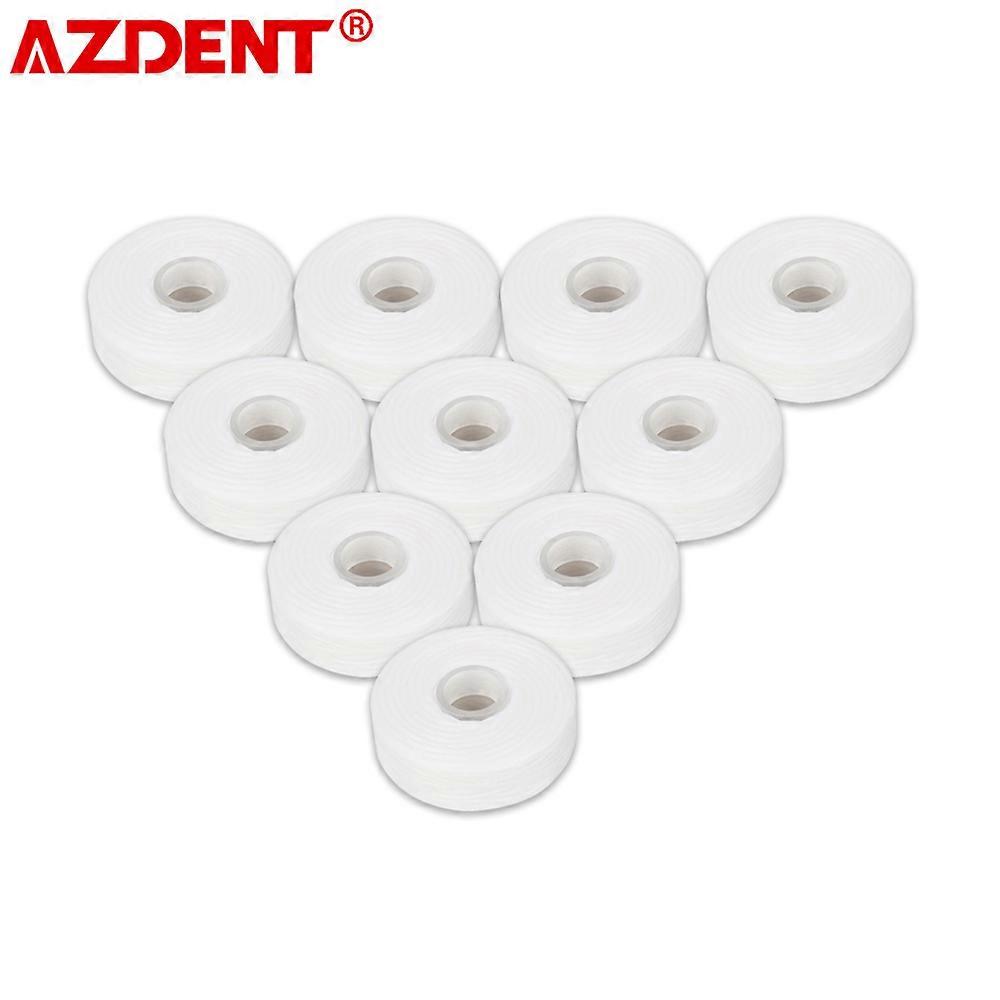 Fsw 10 Rolls/pack Dental Floss Pick Built-in Spool Flat Wire Dental Flosser Teeth Cleaning Wax Mint Flavored Toothpick Teeth Flosser