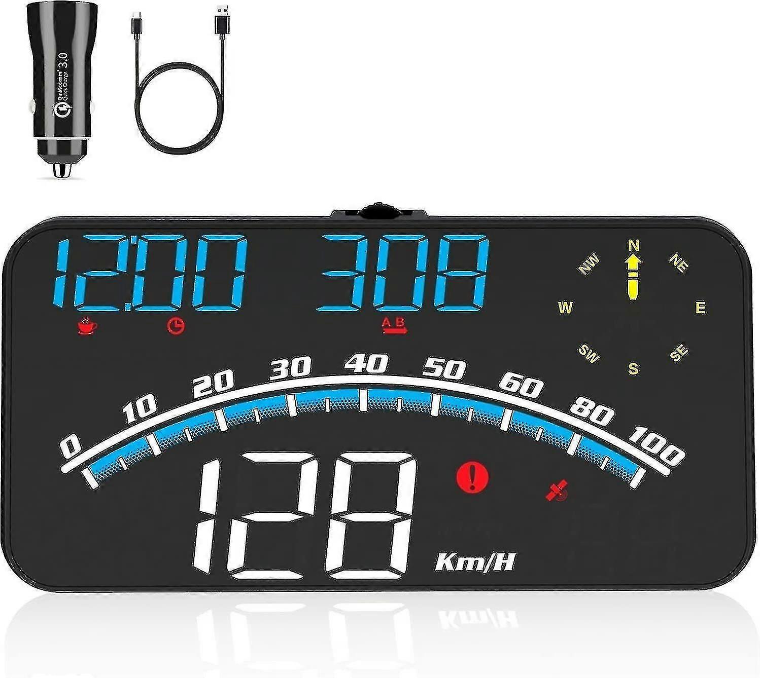 Digital GPS speedometer head up display 5.5 inch car HUD