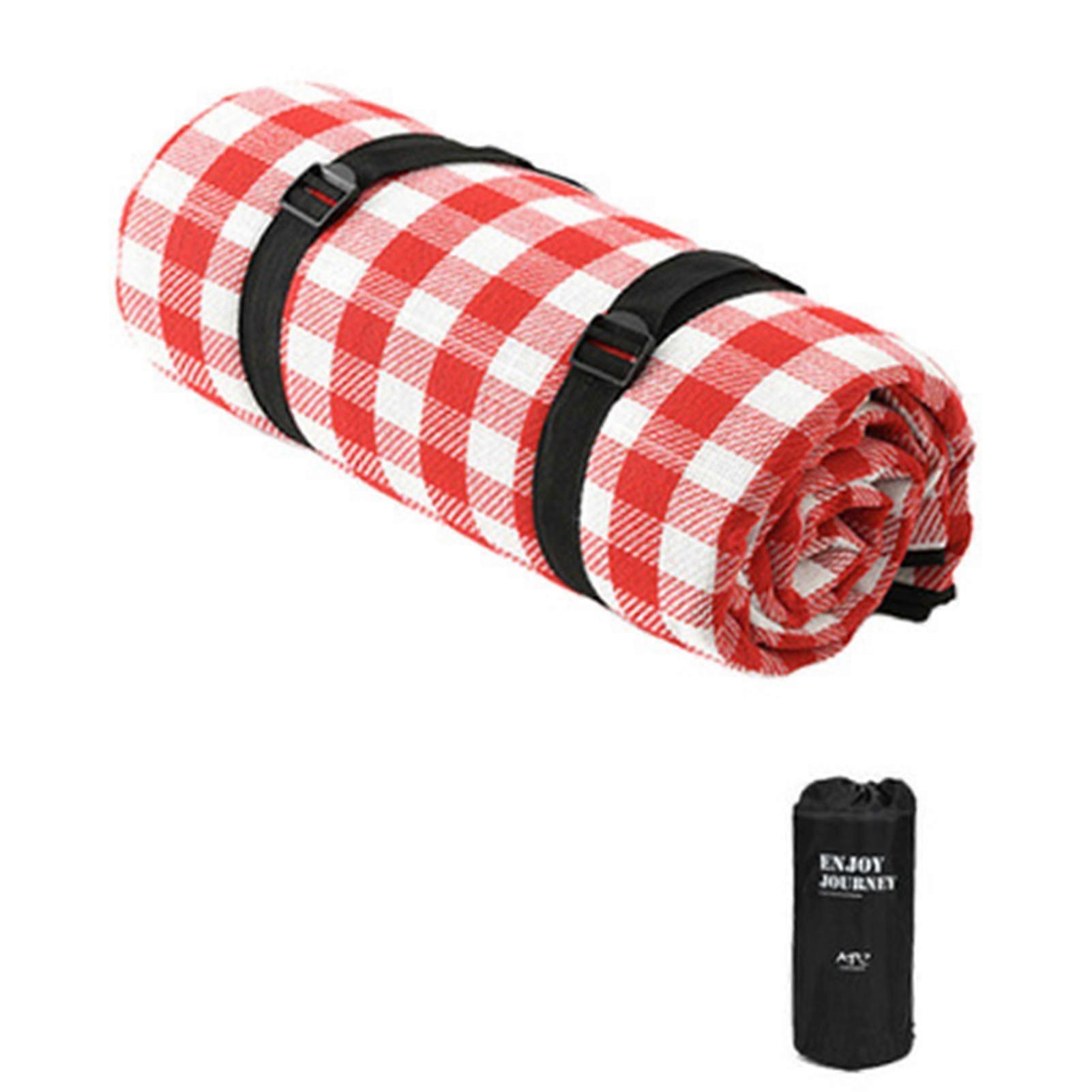 Outdoor Picnic Blanket With Storage Bag & Handle Waterproof Rectangular Square
