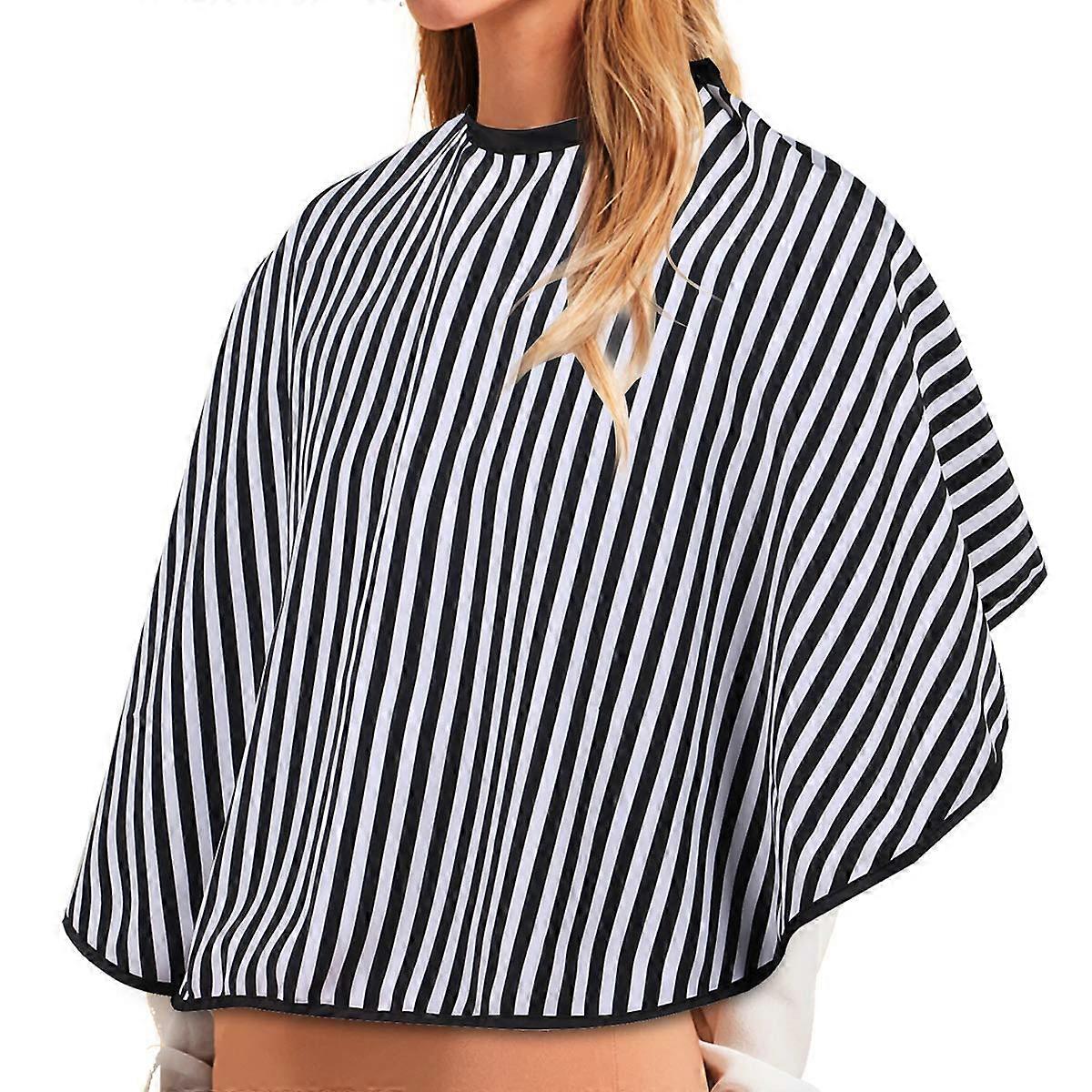 2025 ، منضدة الزينة الكتف كيب تصفيف الشعر المهنية تصفيف الشعر الرأس مع خطوط بيضاء أسود قابل للتعديل تصفيف الشعر الرأس قماش مقاوم للماء