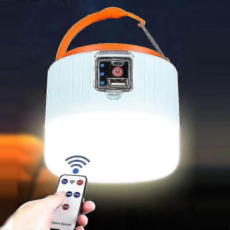 Solar Light Bulb, Rechargeable, With Remote Control, Suitable For Camping And Camping