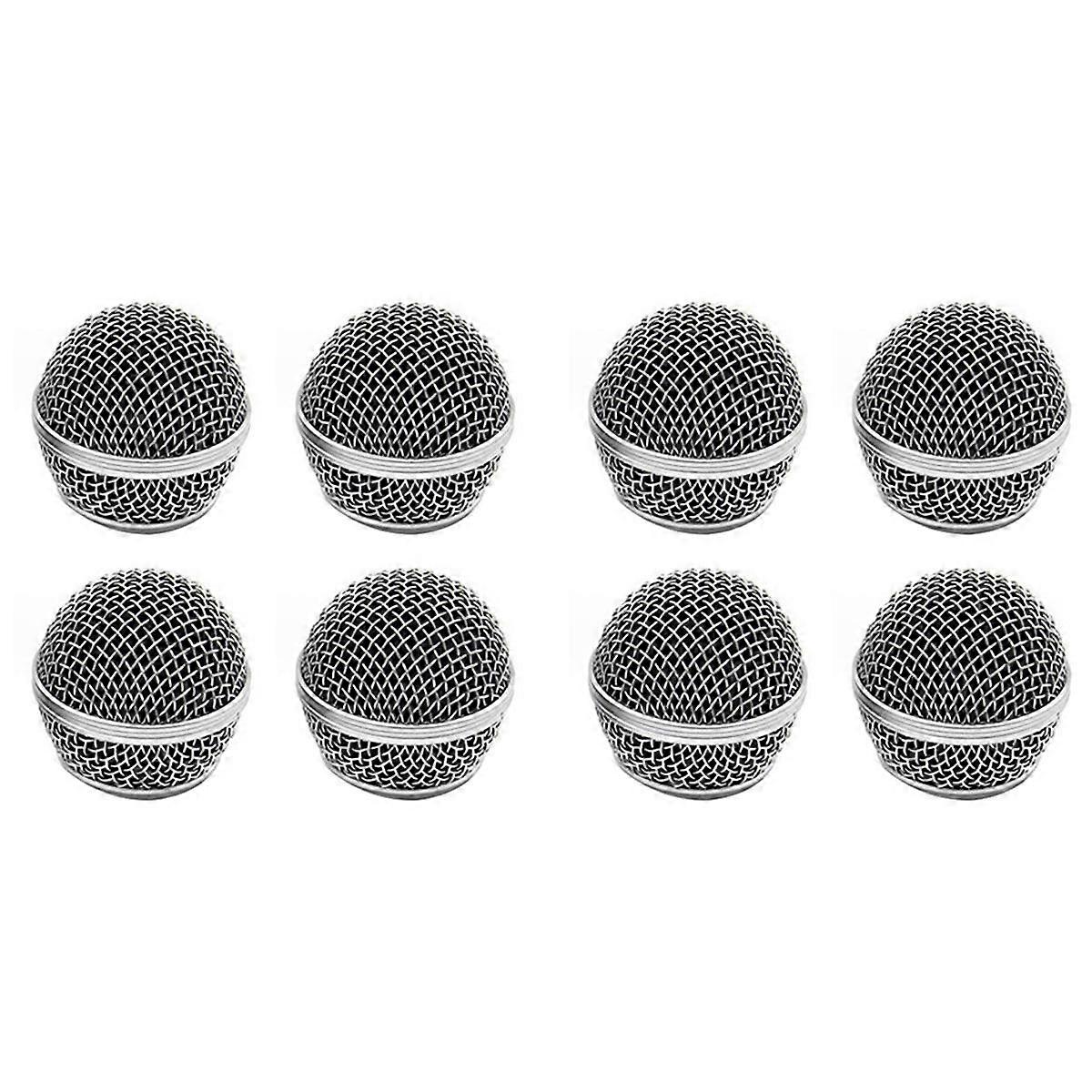 8Pcs Microphone Grille Replacement Mic Microphone Head Grill Head Mount Wired Wireless Microphone A