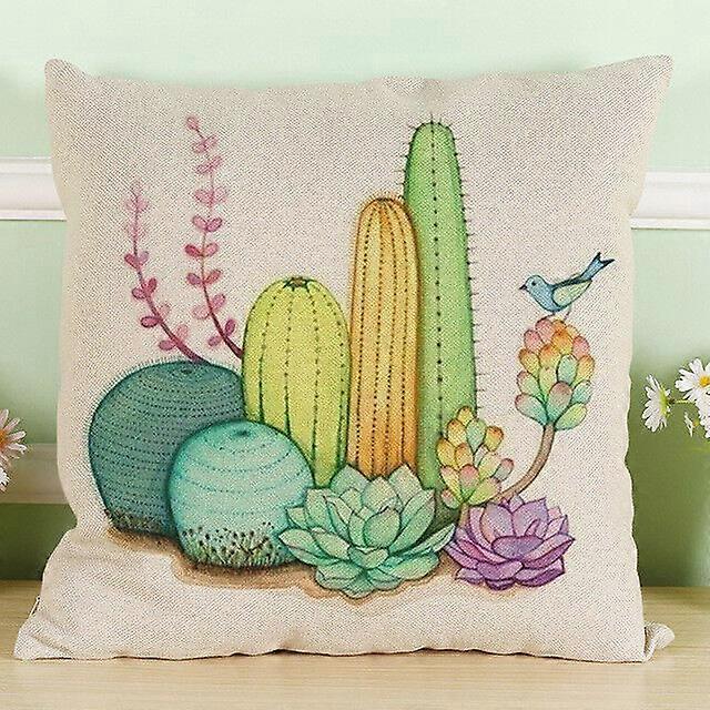 サボテンコットンリネン枕カバークリエイティブシートクッションクッションカバーデザイン770jpjcjh