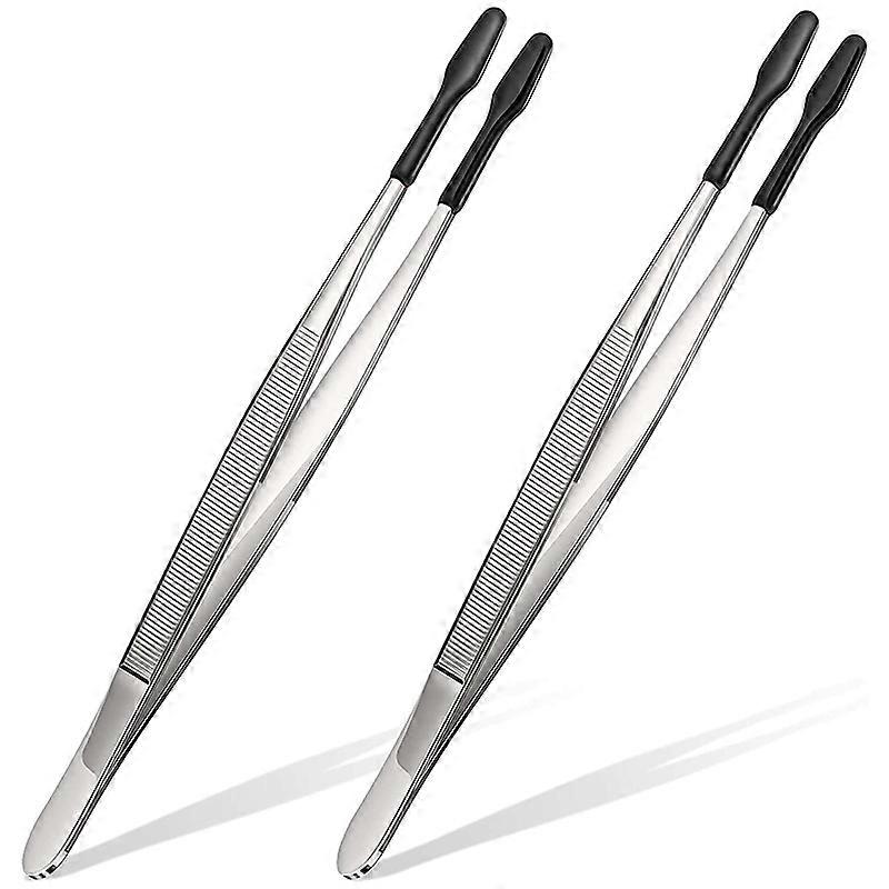 2 Pieces of Rubber Tip Tweezers PVC Silicone Precision Tweezers Laboratory Industrial Hobby Craft T