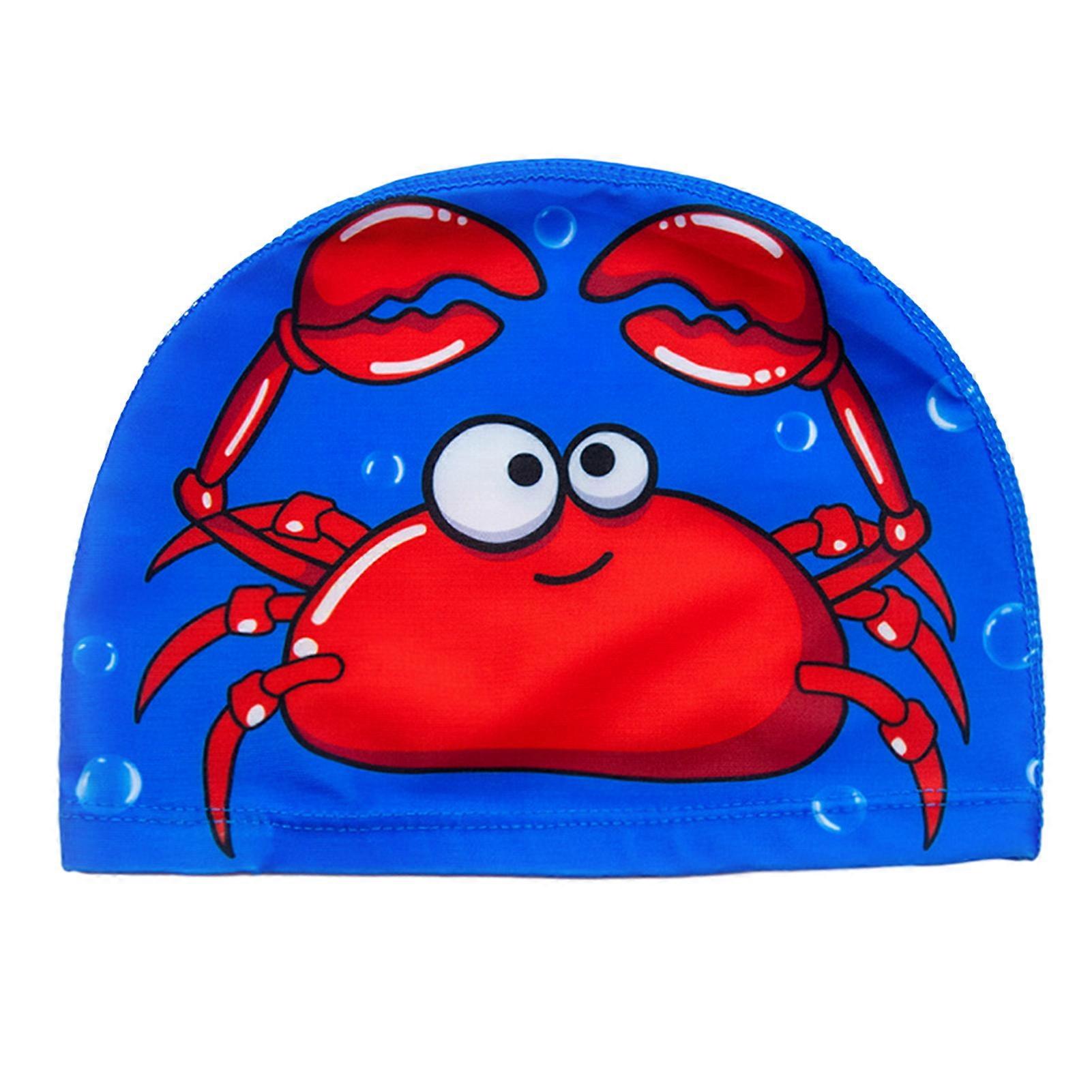 Swimming Hat Breathable High Elastic Quick-drying Ear Protection Cartoon Print Swim Pool Hat for Children