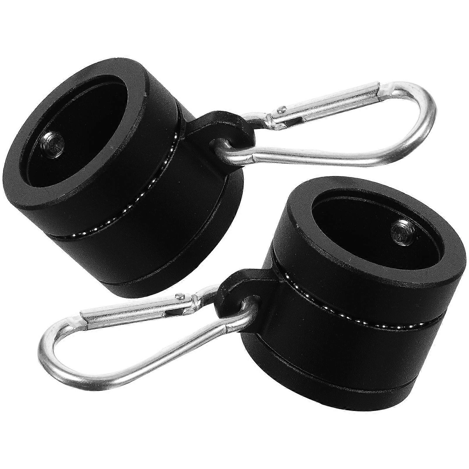 1 Set Rotating Adjustable Fasteners Sturdy Flag Pole Rings with Clips Rotating Mounting Rings