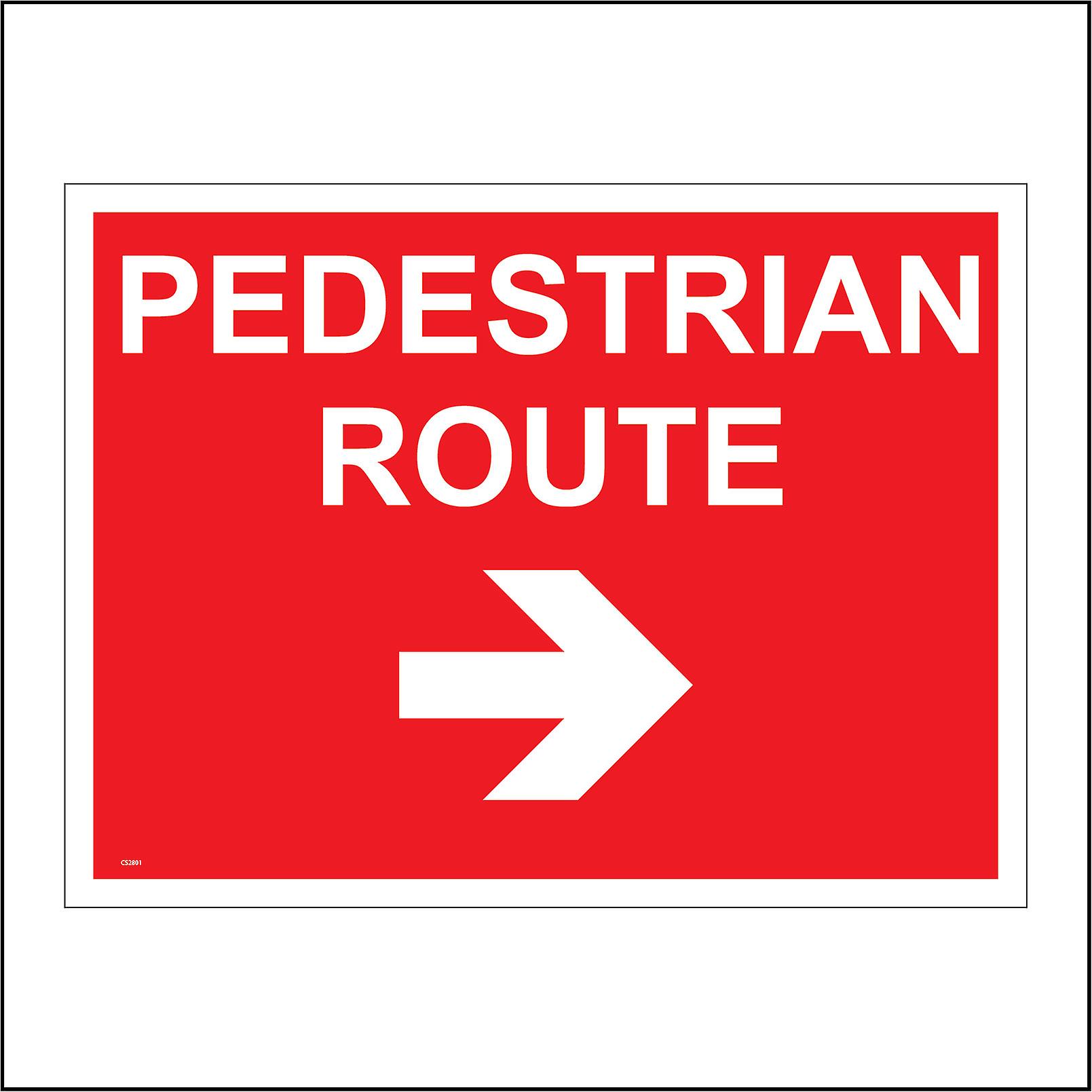 CS281 Pedestrian Route Right Arrow Sign with Right Arrow