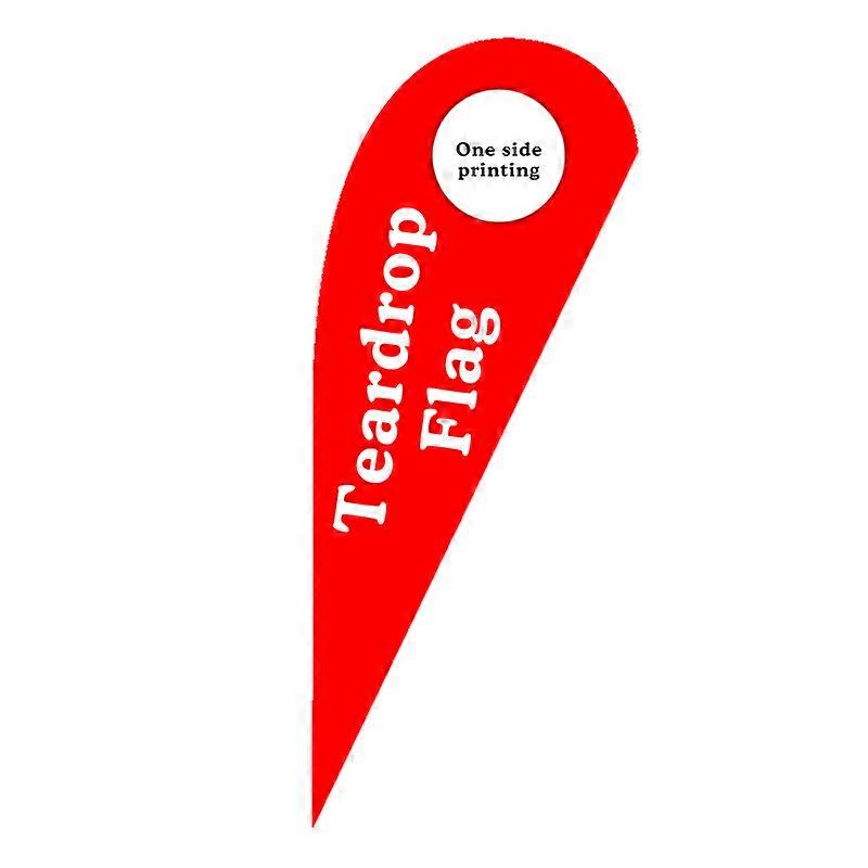 Custom Teardrop Beach Flag Ourdoor Using Promotion Advertising 110g Kniteed Polyester No Flagpole