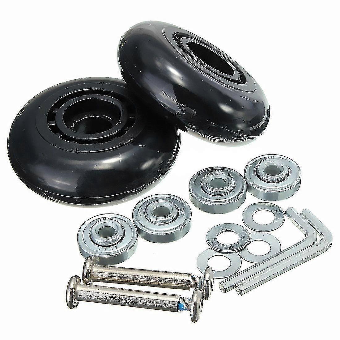 2 Set Of Luggage Suitcase Replacement Wheels Axles Deluxe Repair Tool Od 68mm