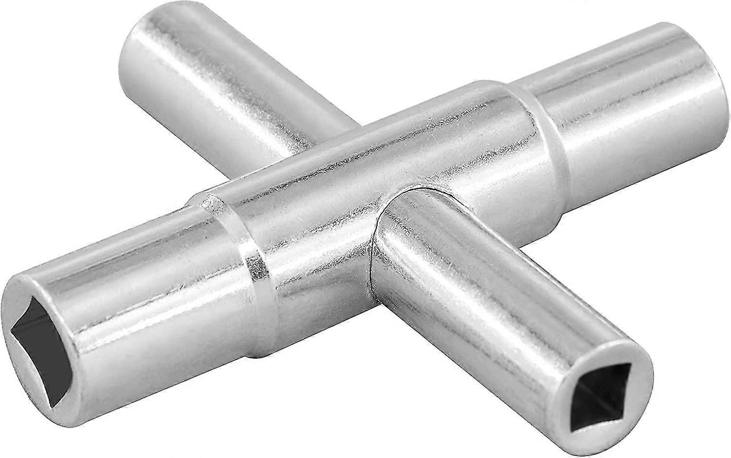 4 Way Sillcock Key Wrench Fits Faucet, Spigots And Most Valves, 1 Pack