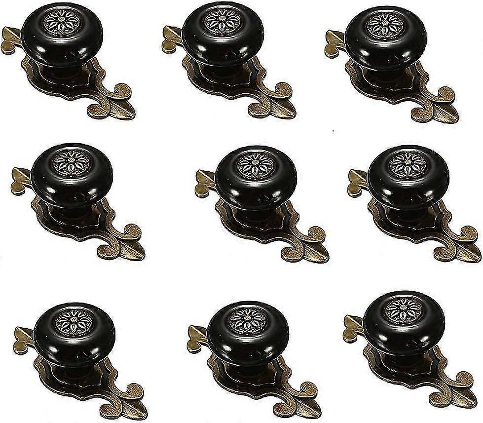 10 Pieces Cabinet Knobs Furniture Knobs Set Furniture Handle ( Black)