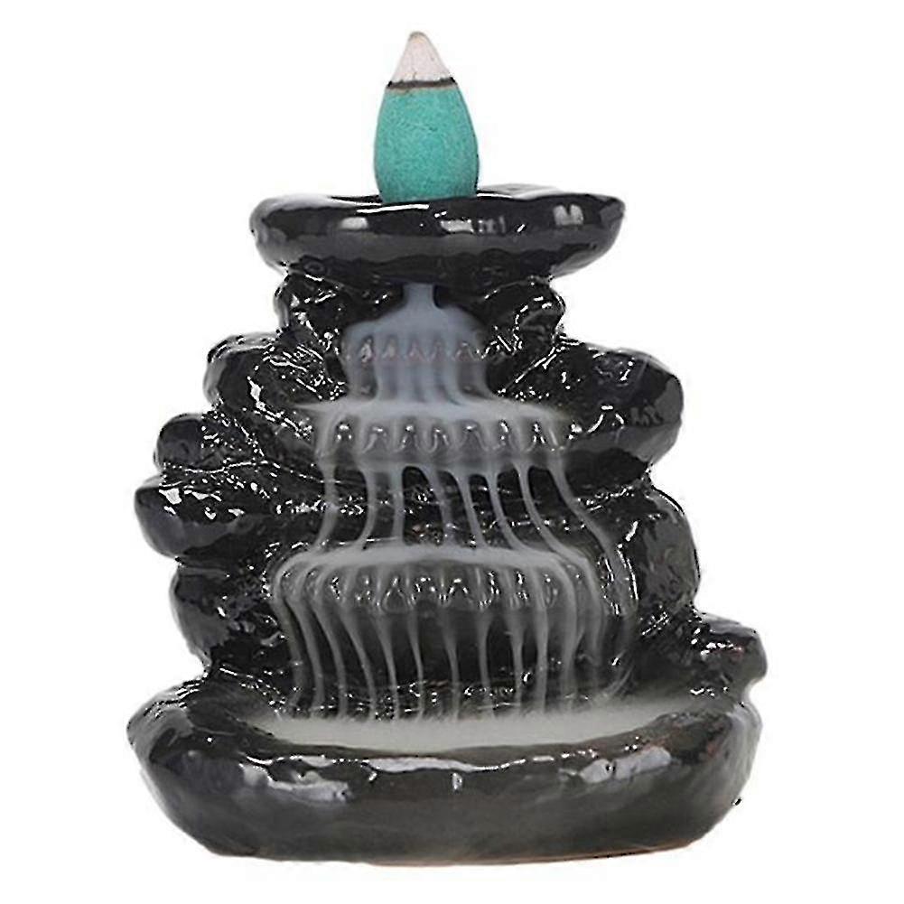Waterfall Incense Burner Ceramic Incense Holder Handmade-stone