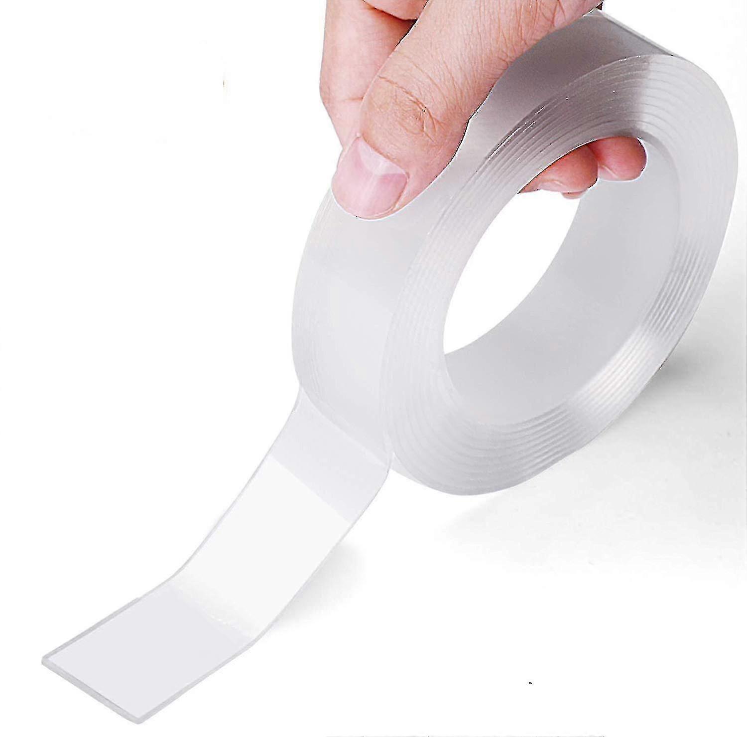 Multipurpose Double Sided Mounting Tape - Washable Traceless Clear Adhesive Tape - Household Industrial Gel Tape6.56ft