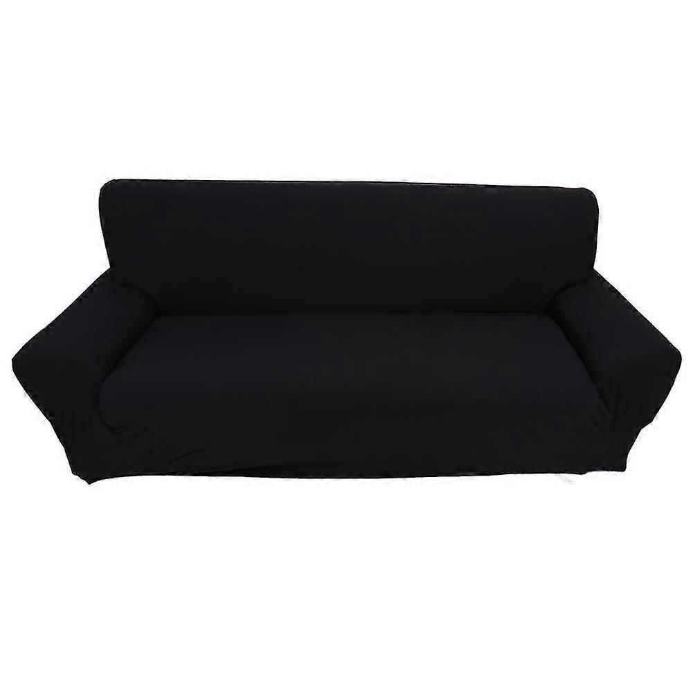 Full Stretch Sofa Covers Couch Slipcover Elastic Protector For 3 Seater Black