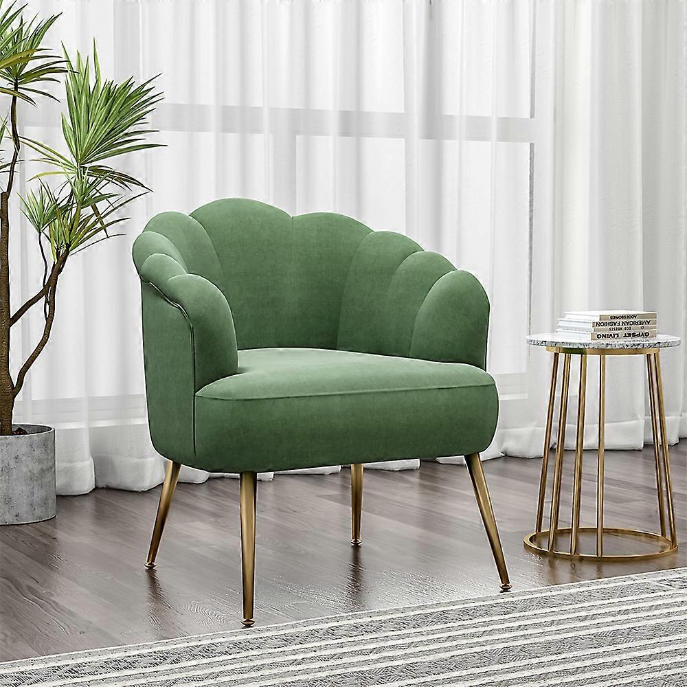 Frosted Velvet Shell Accent Chair