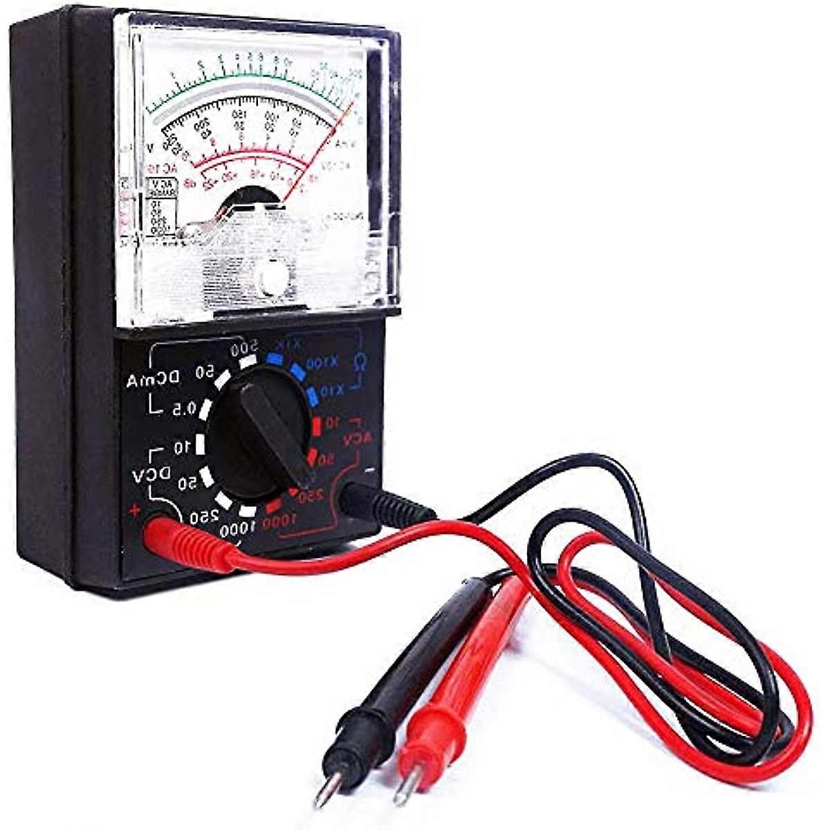 Analogue Multimeter YX 1000A AC DC Voltage Current Resistance Test Continuity Multimeter Tester Measuring Meter Pack of 1