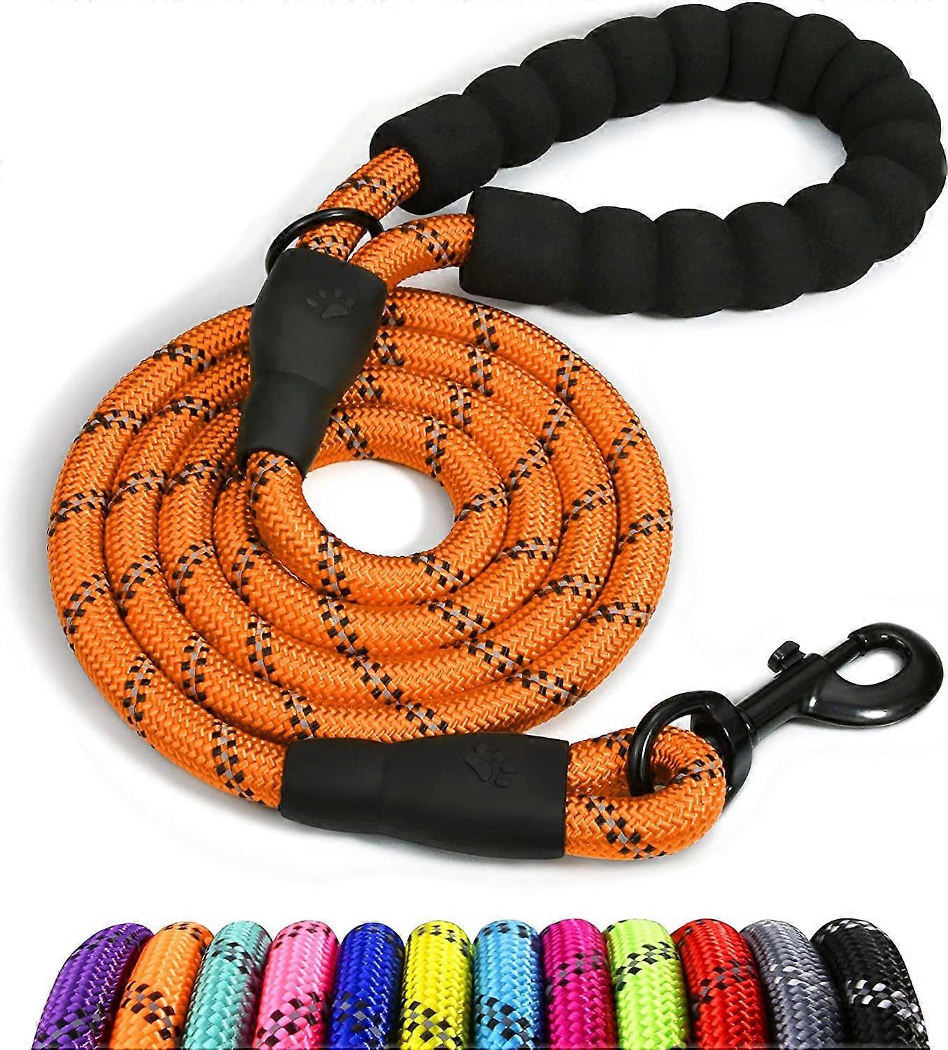 Dog Rope,Nylon w/Handle and Reflective Threads,150x1.2cm,Orange