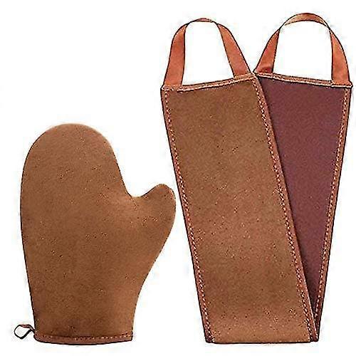 2 i 1 Self Tanning Mitt Applicator Kit Self Tan Mit Self Tanner Mitt og Back Lotion Applikatorer for ryggen, Self Tan Mitt, Back Applicator Mitt F