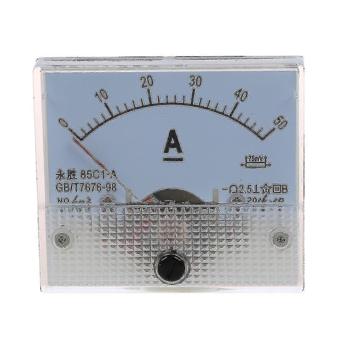 85c1 Dc 0-50a Rectangle Analog Panel Ammeter Gauge-dt