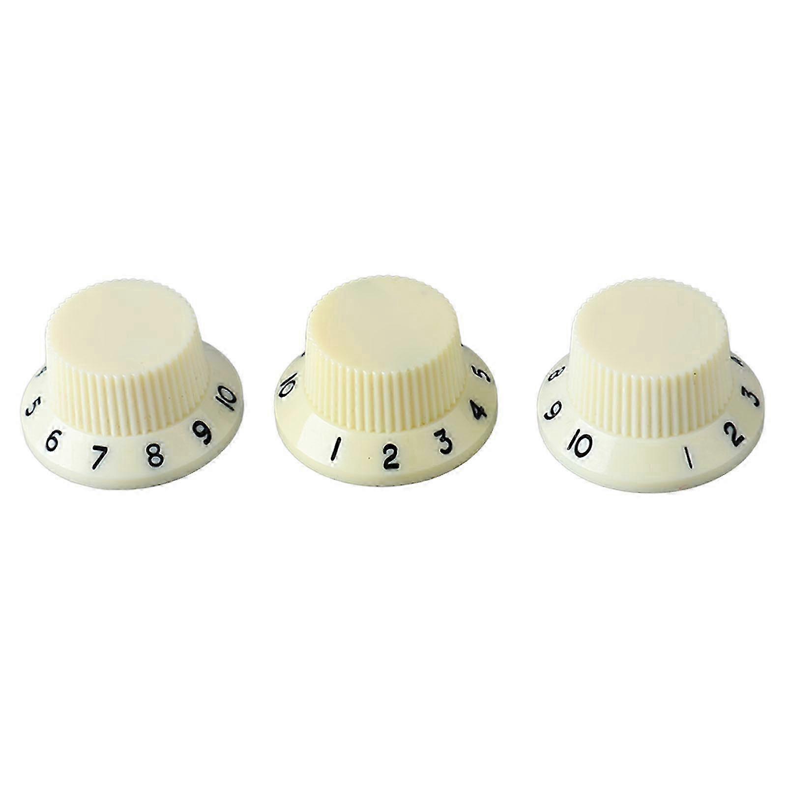 3 قطع مقياس الجهد الدوارة المقابض نغمة التحكم في حجم الصوت استبدال مقبض الغيتار الكهربائي باس مقبض العاجي الحروف السوداء