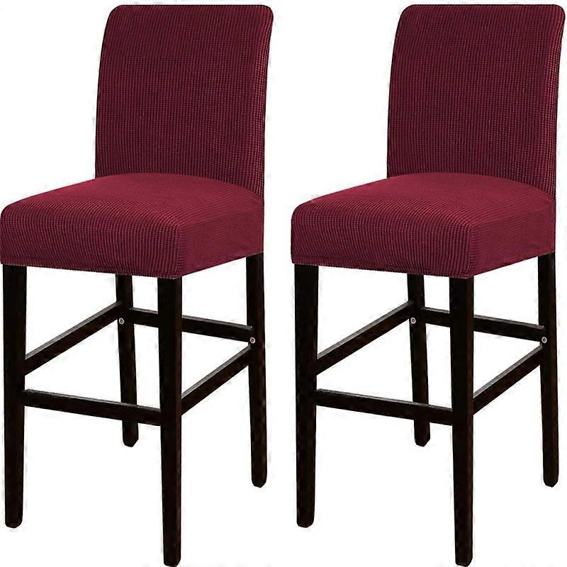 Stretch Bar Stool Cover Pub Counter Stool Chair Slipcover for Dining Room Cafe Furniture Removable Washable Dining Chair Covers Set of 2/4/6