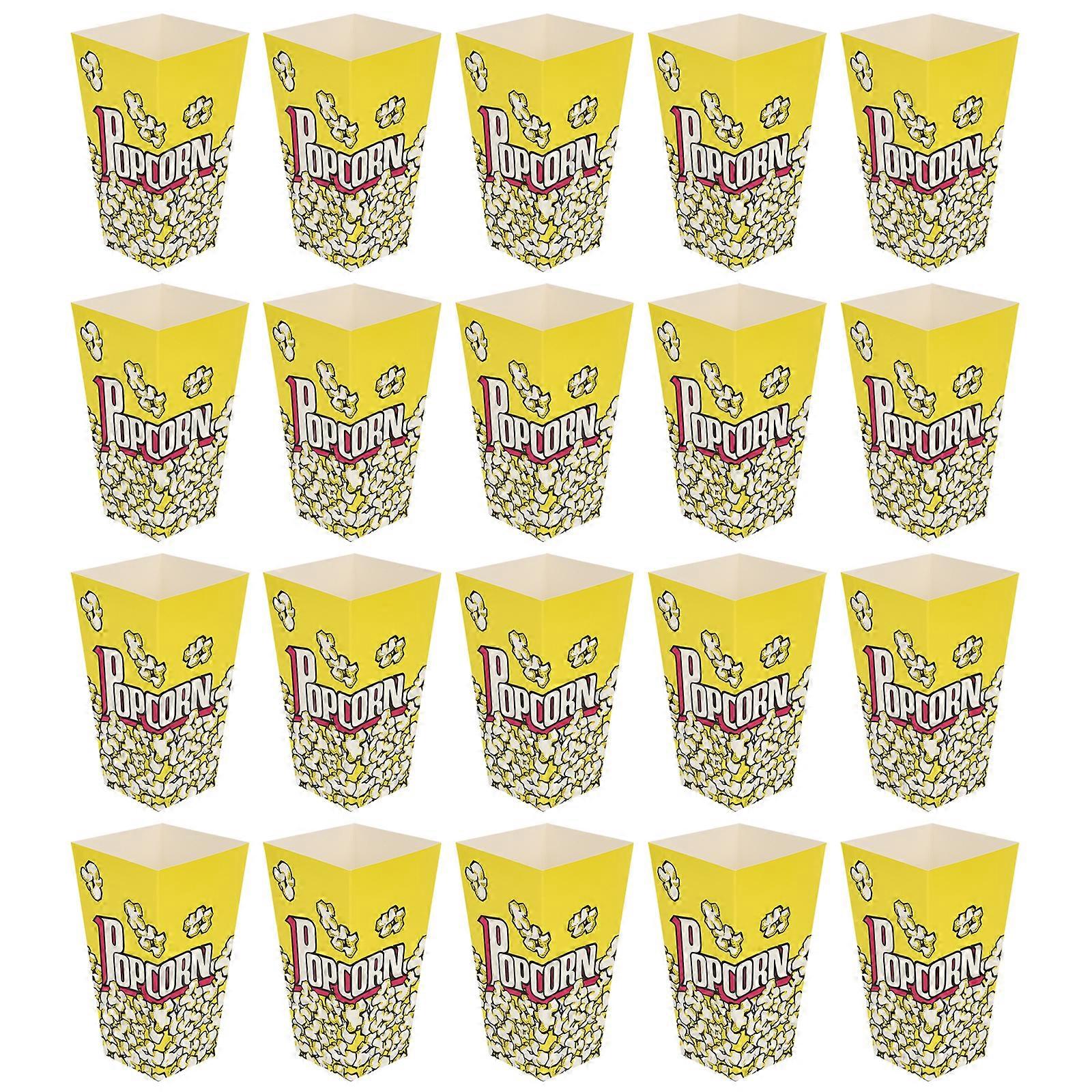 100pcs Popcorn Boxes Popcorn Buckets Party Paper Popcorn Holders Popcorn Containers