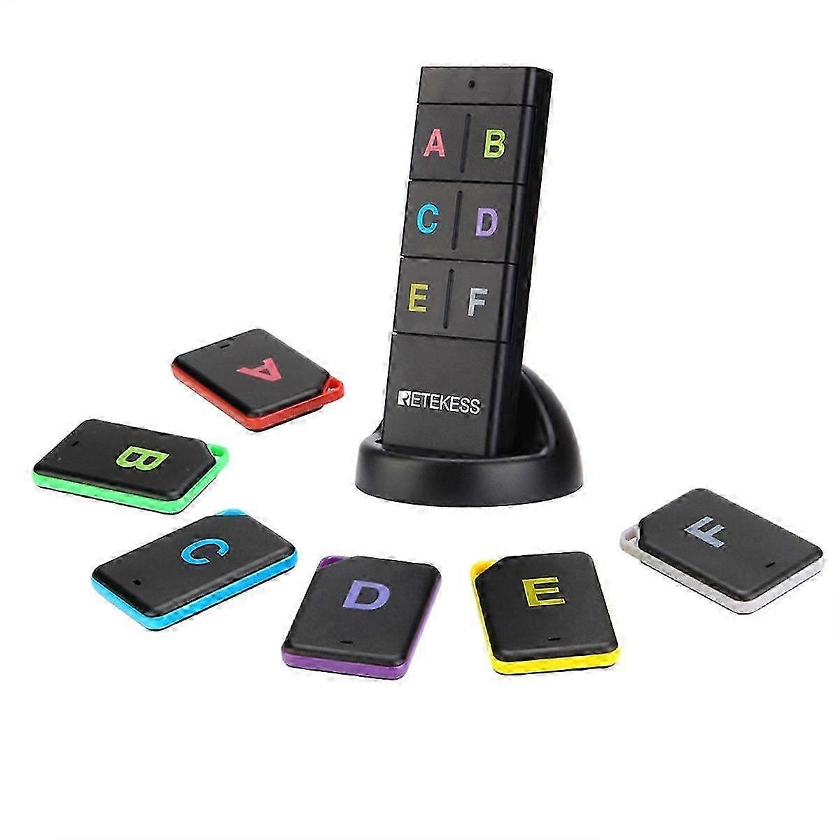 Retekess Wireless Key Finder RF Key Locator Pet Wallet Tracker Télécommande 1 émetteur RF 6 récepteur pour le camping