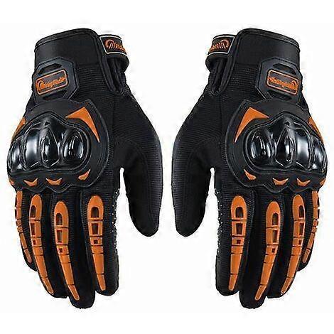 Orange Motorcycle Gloves Protect