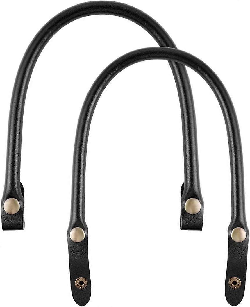 2pcs Bag Handle Leather Strap Detachable Handle Purse Handle PU Leather Handle for DIY Ladies Crafts Replacement