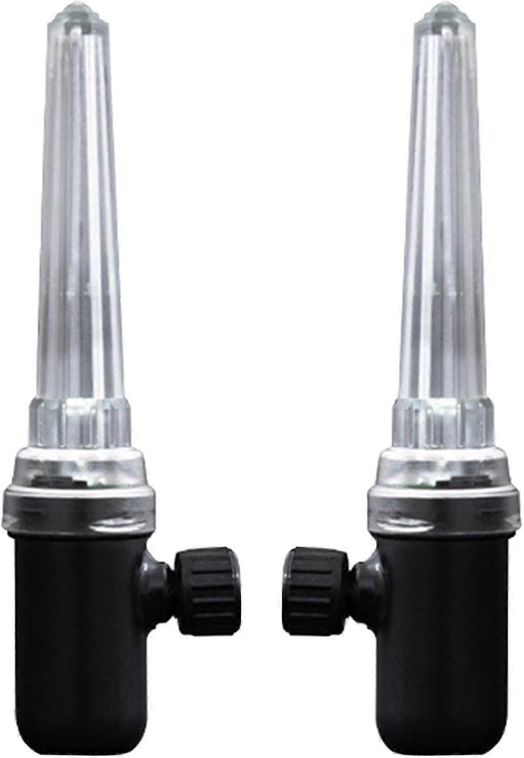 LED tire valve cap light for bicycle wheels