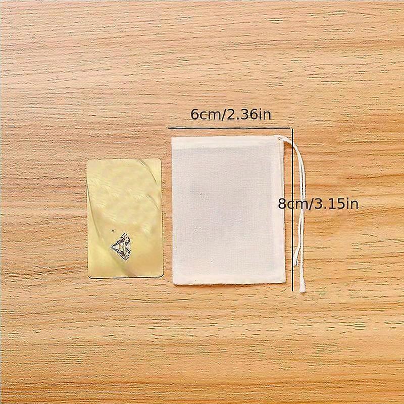 50pcs Tea Filter Bags, Drawstring Muslin Bags Reusable Mesh Snack Spices Bags Coffee Loose Leaf Tea Infuser Crafts Soap Nuts Gift Bag For Office Home