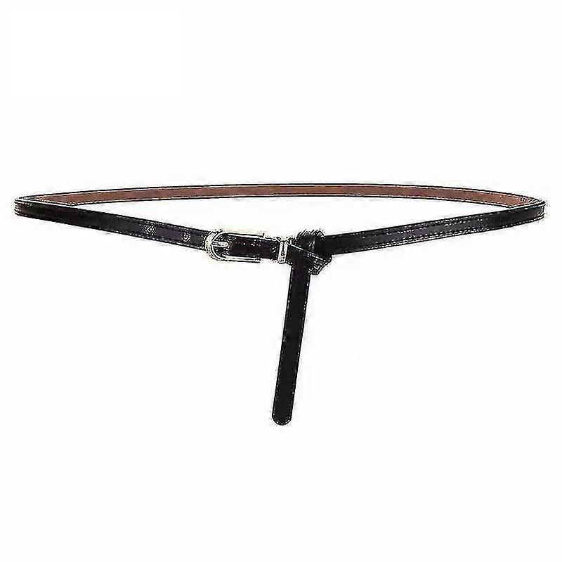 1,1 cm brede dunne damesriem met gesp van legering, modieuze geknoopte dunne riem met één lus