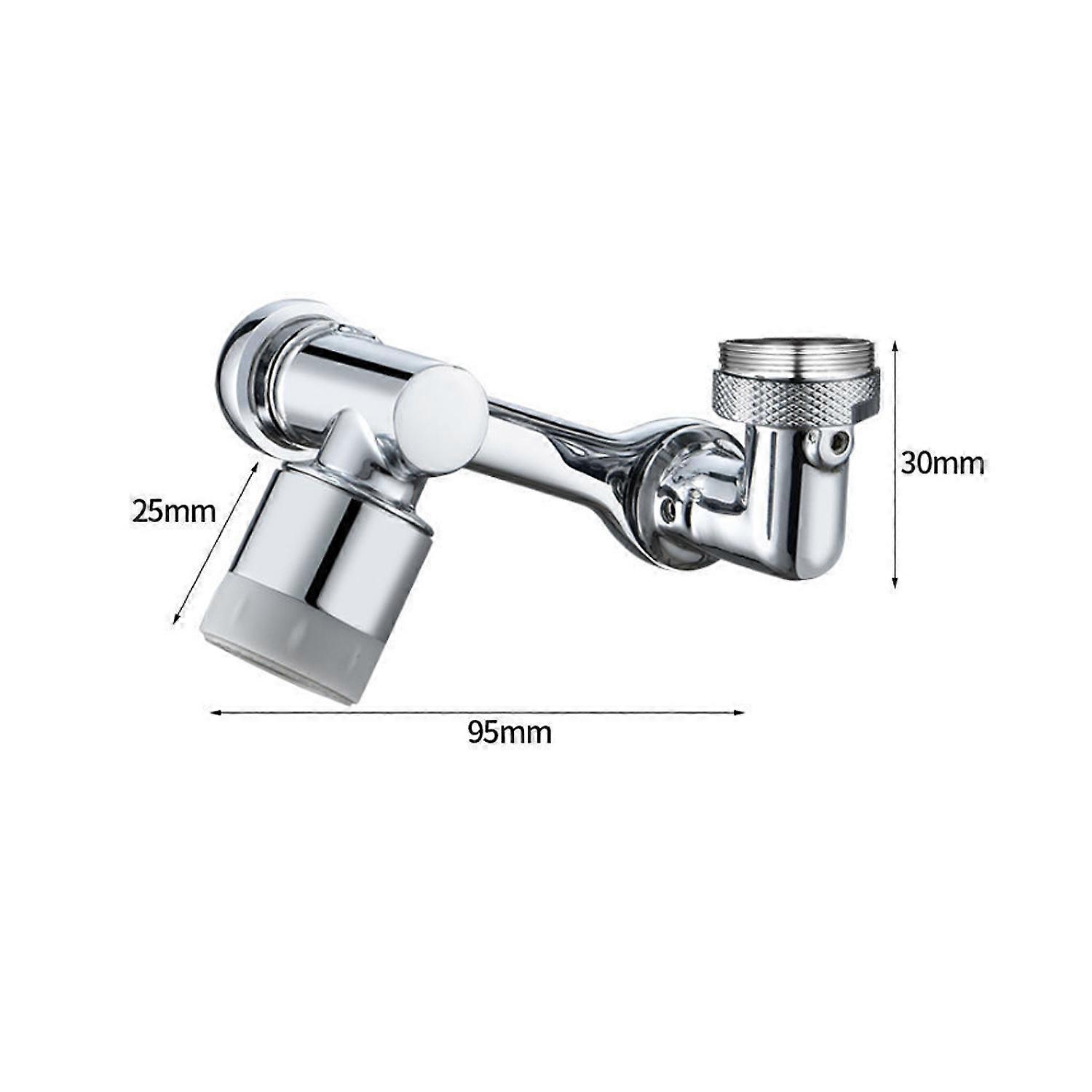 1080 rotatable universal faucet extender, wide angle rotating robotic arm, splash filter universal faucet, faucet with 2 water outlet modes (dual mode
