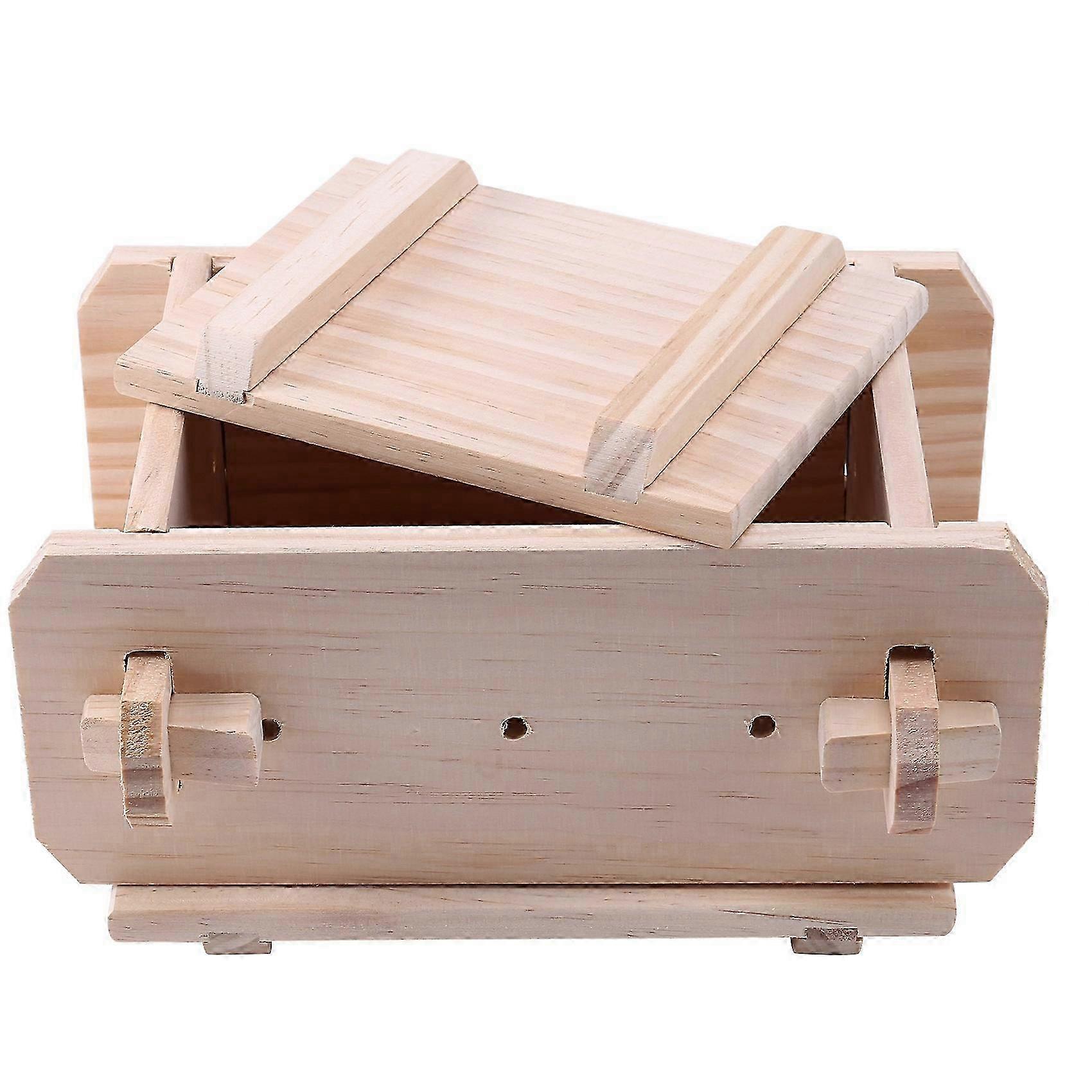 Tofu Mold Tool,Removable Wooden Press Box,Home Kitchen Tofu Maker Press Mold Kit for DIY Tofu Mold
