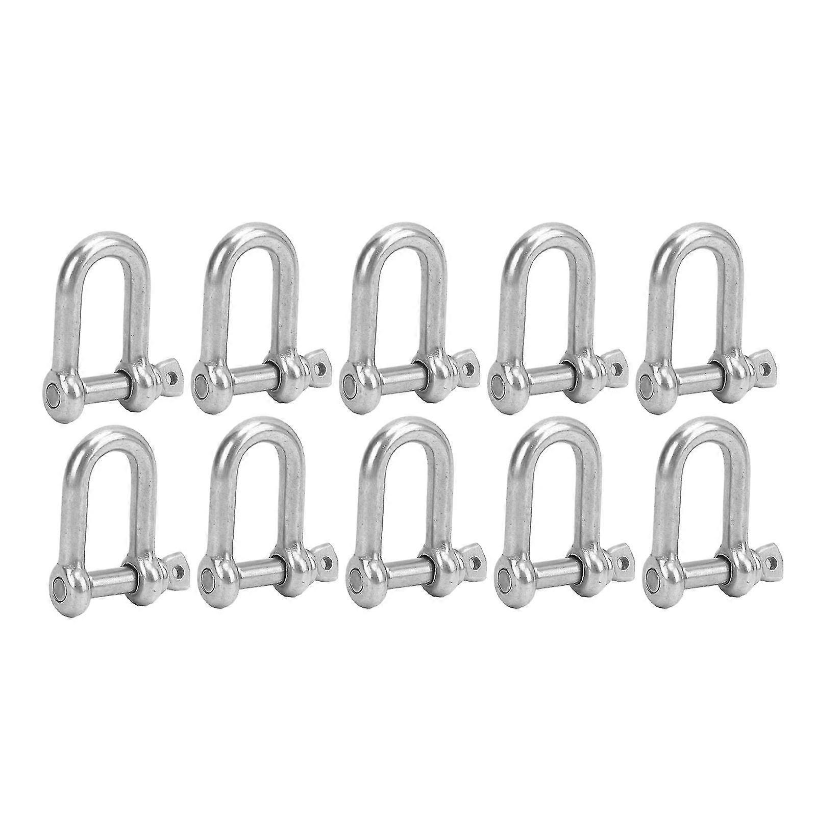 Rustfritt stål M6 Kort Straight D Shackle - Båt Rigging Hardware