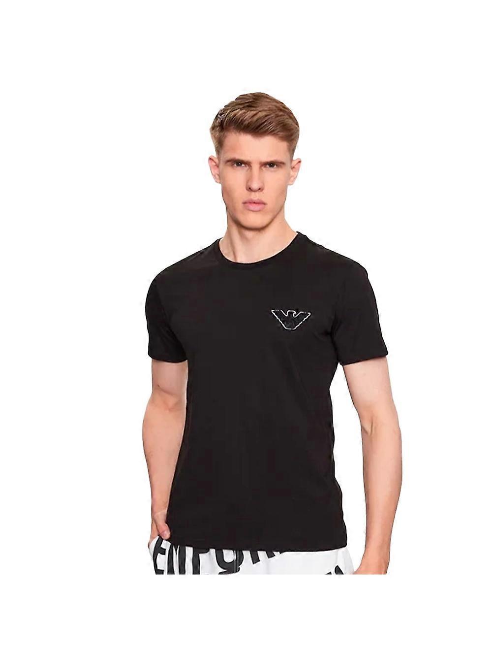 Emporio Armani Eagle 男士 T 恤 黑色