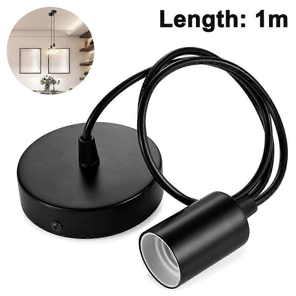 Metal lamp suspension, E27 lamp sockets with cable, cord pendulum