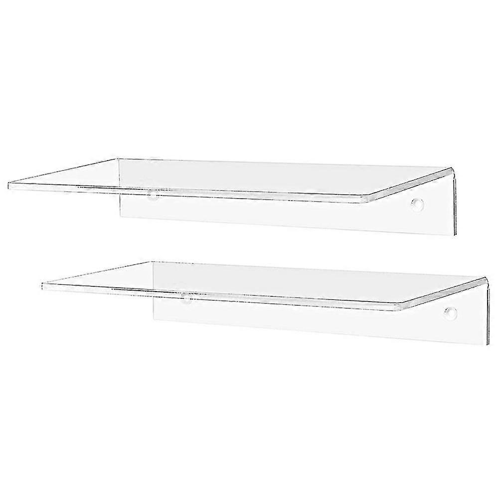Invisible Acrylic Floating Wall Mounted Storage Bracket, Clear Bathroom Storage Shelves Display Orga