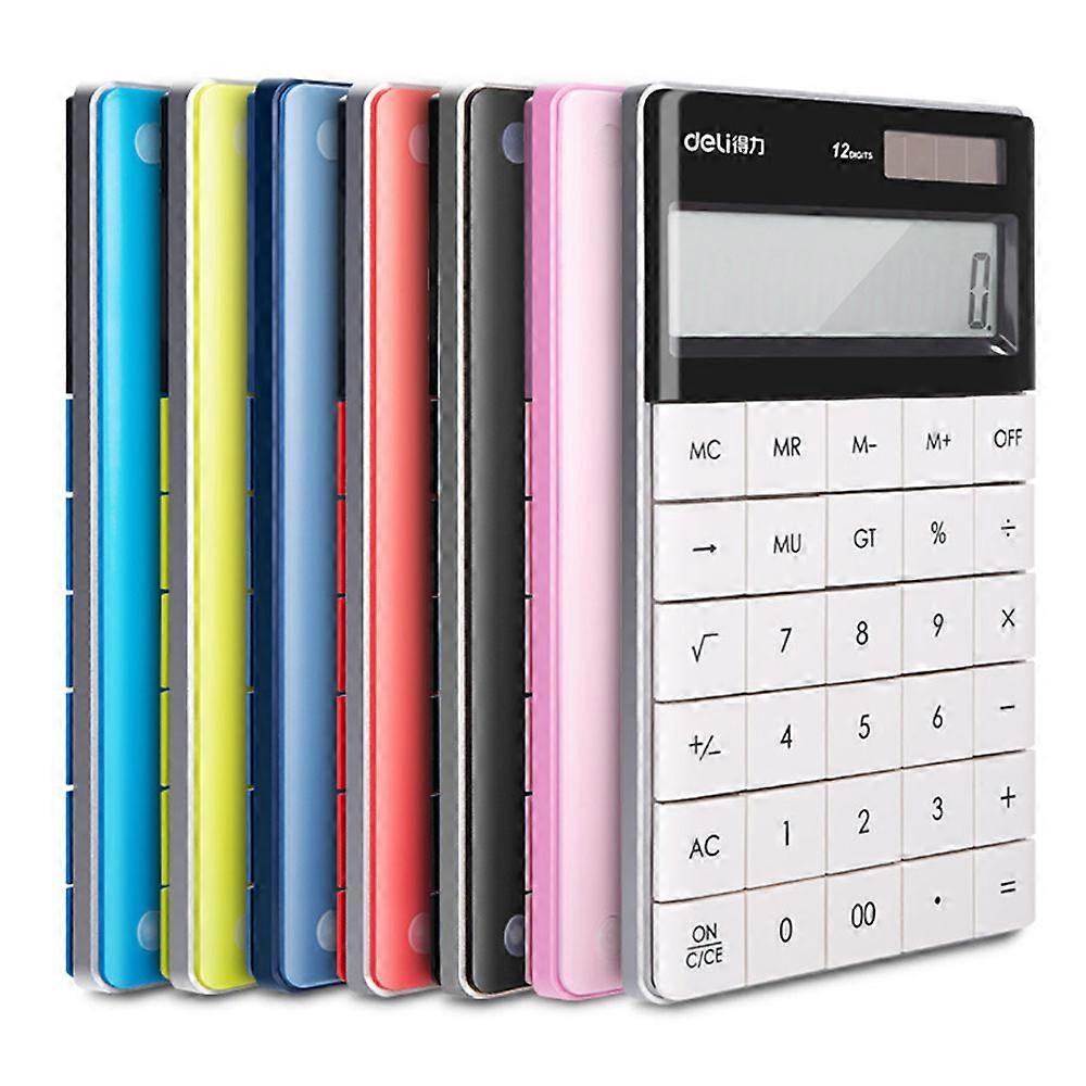 Colorful Calculator Double Power Desk Calculator 12 Digit Large Display Panel Button Calculator