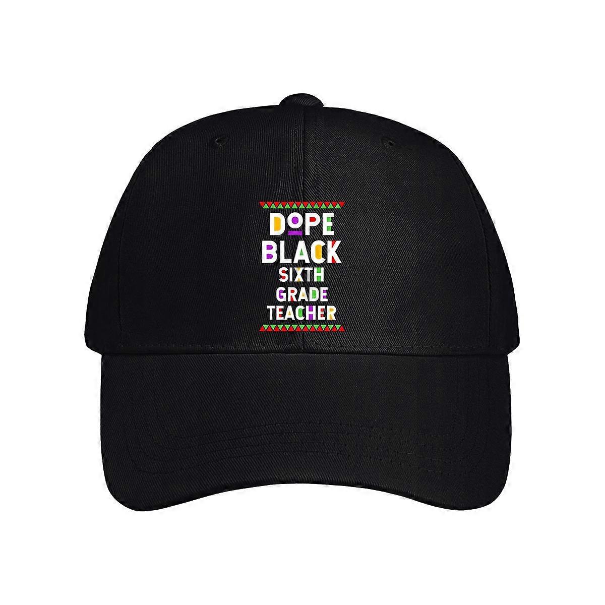 Dope Black Sixth Grade Teacher Baseball Cap