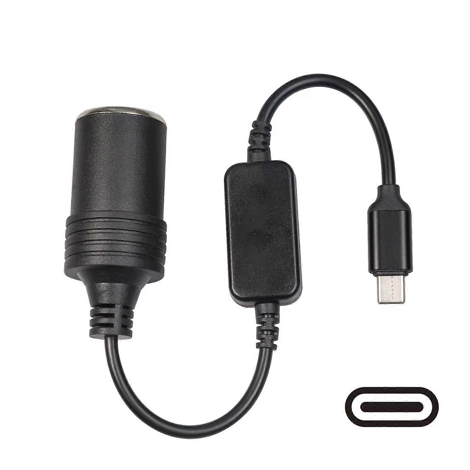 12V Car Cigarette Lighter Socket Adapter Step Up Cable For Driving Recorder