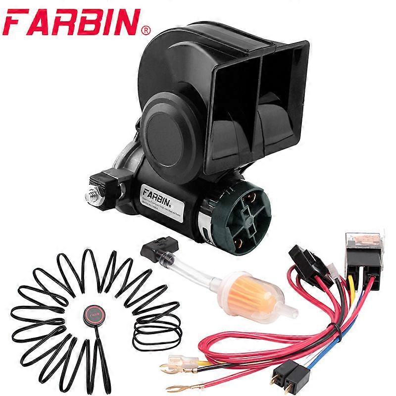 Snail Air Horn Set With Compressor 12V/24V 150db Super Loud Dual Tone Car Horn For Truck Motorcycle Car Accessory