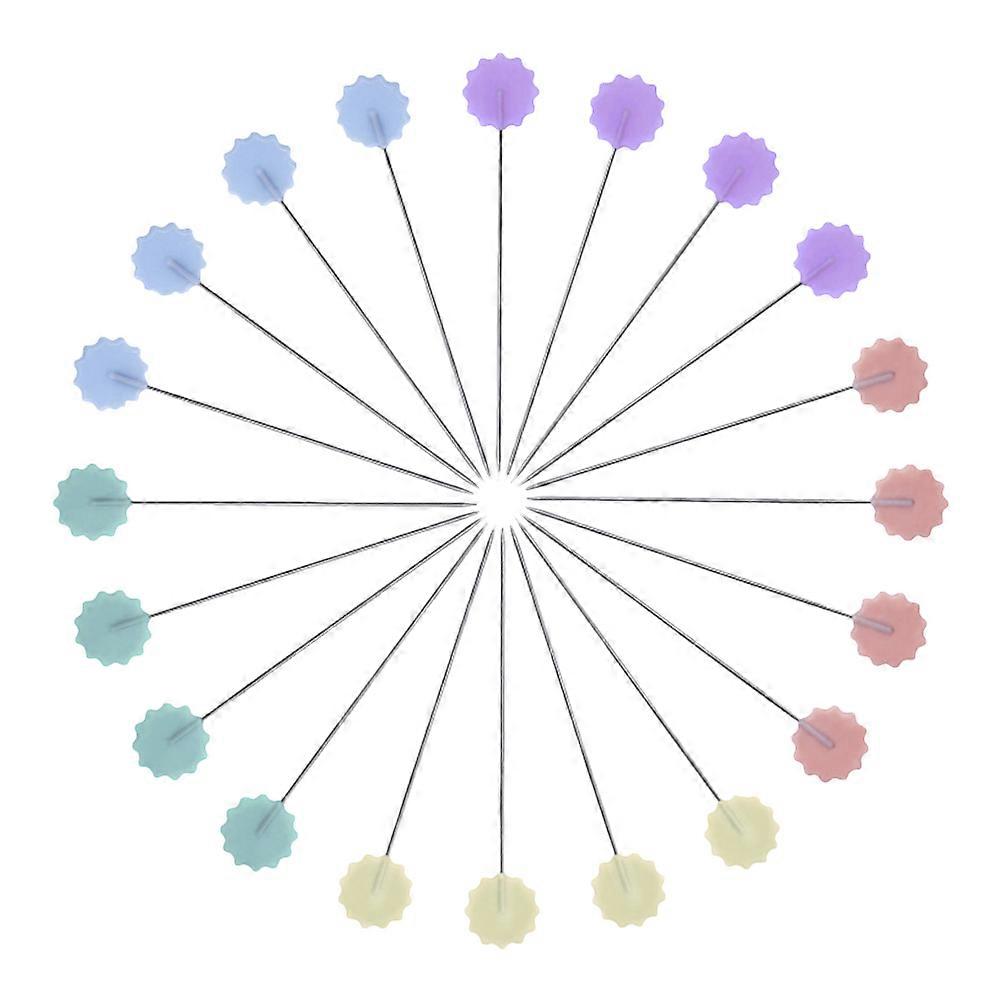 200pcs Plum Blossom Head Flower Plastic Head Push Patchwork for DIY Sewing Crafts