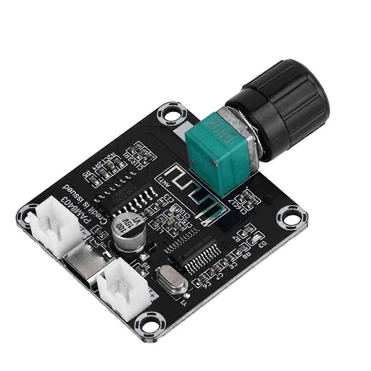 Type-C 5W+5W Mini PAM8403 Bluetooth-Compatible Digital Amplifier Board with Adjustable Volume Ampli