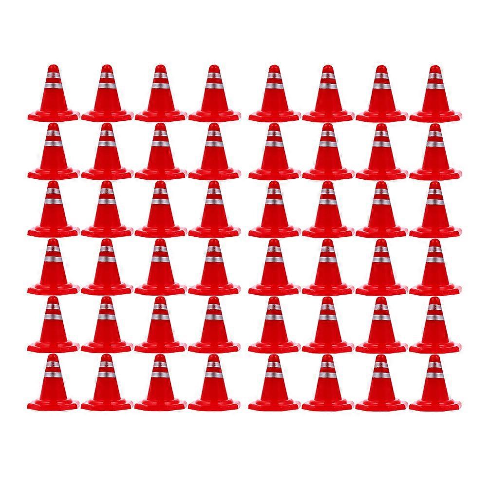 60Pcs Traffic Road Cones Pretend Play Toys Roadblocks Simulation Traffic Signs