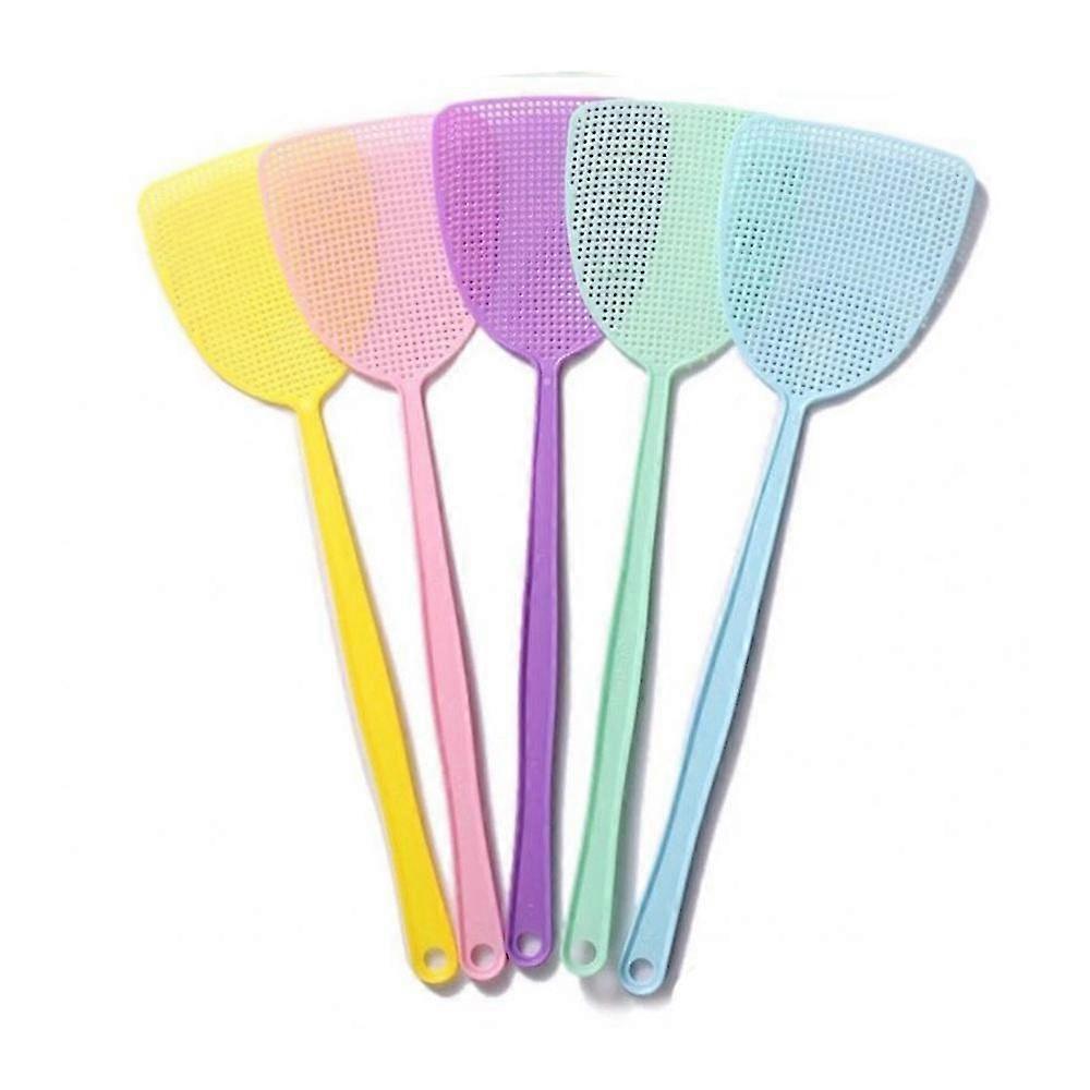 Fly Swatter Pack Of 5 Pest Control For Flies, Mosquitoes And Insects Assorted Colours-MXBC