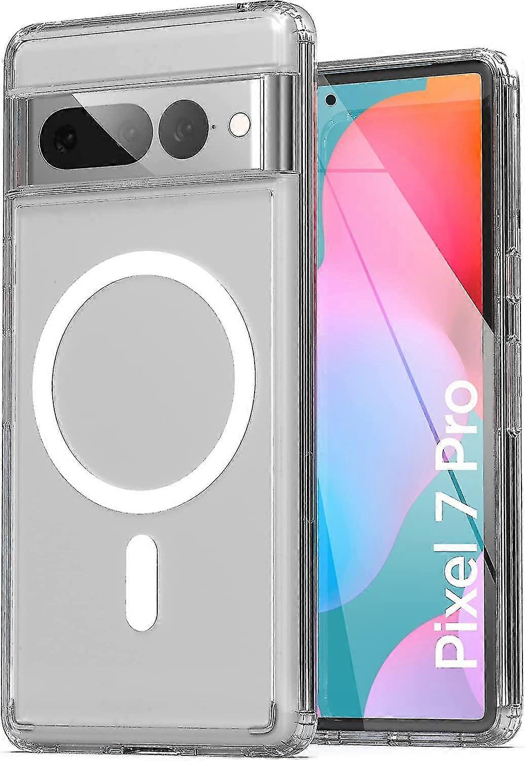 Funda transparente magnética para Google Pixel 8 Pro Pixel 8 Pixel 7a, cubierta protectora suave y delgada compatible con Magsafe