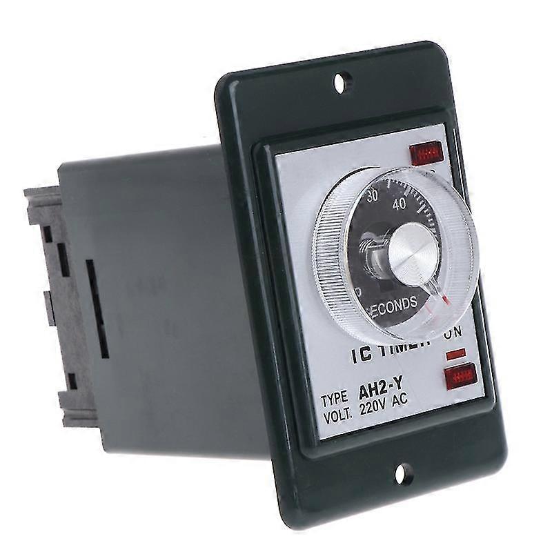 0-60 Seconds/minutes Power On Delay Timer Time Relay W Socket Base Ac 220v Ah2-y